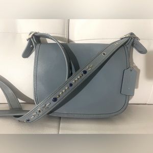Coach cross-body purse. Light blue.